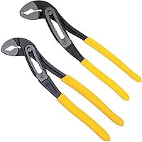 Klein Tools D5052KIT Pump Pliers Set, 7-Inch and 10-Inch Classic Klaw Quick-Adjust V-Jaw Tongue and Groove Pliers, 2-Piece