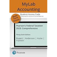 Pearson's Federal Taxation 2023 Comprehensive -- MyLab Accounting with Pearson eText Pearson's Federal Taxation 2023 Comprehensive -- MyLab Accounting with Pearson eText Kindle Printed Access Code