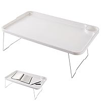 Lap Desks, Folding Laptop Bed Table with Cup Holder & Tablets Slot, Lazy Simple Laptop Tray, Portable Breakfast Tray Table for Student Dormitory Sofa Balcony (19.6x11.6inch)