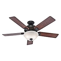 Hunter Fan Company, 53250, 52 inch Pro's Best New Bronze Ceiling Fan with LED Light Kit and Pull Chain