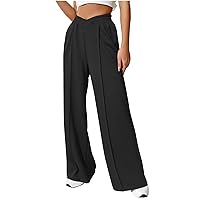 Womens Pants Pants Sweatpants for Women Work Out Gym High Cut Flare Wide Leg Fall Summer Pants Trendy Regular Fit