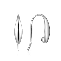 20pcs Adabele Authentic 925 Sterling Silver French Earring Hooks Dangle Earwire Tarnish Resistant Rhodium Plated for Earrings Jewelry Making SS480