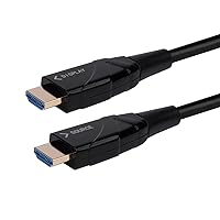 Monoprice 4K High Speed Fiber Optic HDMI Cable - 4K@60Hz, 18Gbps, HDR, Active Optical Cable (AOC), 49ft, Black