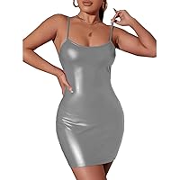 Sexy PU Leather Bodycon Midi Dress Women Spaghetti Straps Slim Dress Matt Leather Wet Look Ladies Party Dress Clubwear 7XL