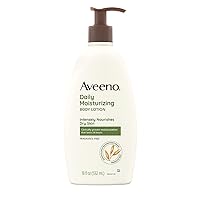 Aveeno Daily Moisturizing Body Lotion with Soothing Oat and Rich Emollients, 18 Fl Oz