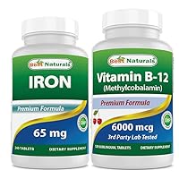 Iron 65 mg & Vitamin B12 6000 mcg