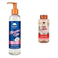 Bare Moroccan Rose Moisturizing Shave Oil, 7.7 fl oz, Gel-to-Oil Formula, Ultra Hydrating Barrier for a Close, Smooth Shave, For All Skin Types & Coco Colada Radiant