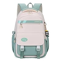 Kawaii Backpack Aesthetic Backpack Backpacks with Cute Pendant, Adorable Shoulder Bag (Green)