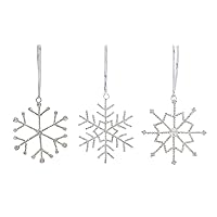 Melrose Modern Home Decorative Jewel Snowflake (Set of 12) 3.5
