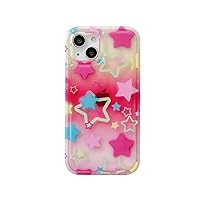 Mamarmot for iPhone 11 Case Cover, Korean Y2K Star Soft Cushion Protective Case Cute Kawaii Lovely Pink Clear Transparent Shockproof Silicone Back Cover for iPhone 11 (for iPhone 11)
