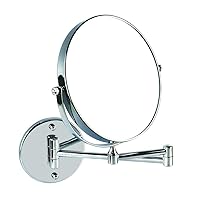 cosmetic mirro Wall-mounted double-sided mirror, double-arm telescopic, reverse-sided magnification, hole-free installation, bathroom wall, wall, vanity mirror