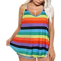 RITERA Plus Size Tank Tops For Women Summer Sleeveless Flowy Shirt Loose Fit Camisoles Tunics XL-5XL