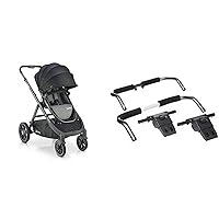 Joovy Qool Single Stroller with Graco/Chicco Car Seat Adapter, Standard Stroller, Travel System, Grey Melange
