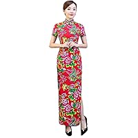 Long Cheongsam Chinese Style Party Evening Qipao Spring Dress Oriental Womens Elegant Size
