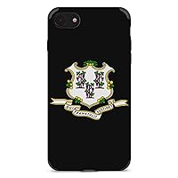 Connecticut State Seal Protective Phone Case Slim Leather Case Shockproof Phone Cover Shell Compatible for iPhone 7