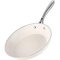10 Inch Non Stick Frying Pans, 100% PFOA Free Healthy and Non Toxic Ceramic Pan for Cooking, Oven Safe, Dishwasher Safe