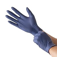 Restaurantware LOW DERMA™ Extra Large Nitrile Gloves 1000 Disposable Hypoallergenic Gloves - FDA Compliant No Powder And No Latex Dark Blue Non-Sterile Gloves Low Dermatitis Potential