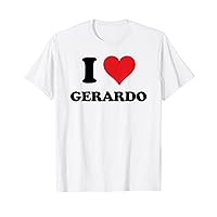 I Heart Gerardo First Name I Love Personalized Stuff T-Shirt