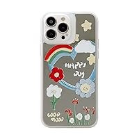 Fashion Graffiti Oil Painting Rainbow Makeup Mirror Phone Case for iPhone 13 12 11 Pro Xs Max X XR 7 8 Plus Silicon Camera Cover,Mirror Oil Rainbow,for iPhone Xs MAX