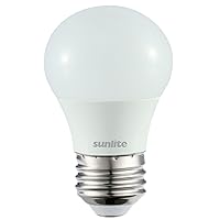 Sunlite 80218-SU LED A15 Refrigerator Light Bulb, 5.5 Watts (40W Equivalent), 450 Lumens, Medium Base (E26), Dimmable, Frosted Finish, UL Listed, Energy Star, 40K - Cool White, 1 Pack