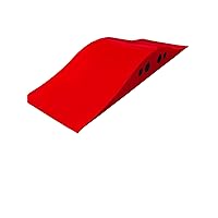 Multiuse Sports Ramp for Kids Made of Metal with Load Capacity of 300 LB for Skateboard, Scooter, Dirt Bike, Bicycle, RC Cars, Ripstik, BMX Jump, Kicker Ramp, Balance Bike, Red Color One Piece