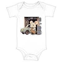 Mouse Baby Jersey Onesie - Car Baby Onesie - Cute Baby One-Piece