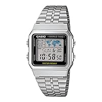 Casio Men's Classic A500WA-1 Silver Stainless Steel Quartz Watch, Quartz Watch, Quartz watch