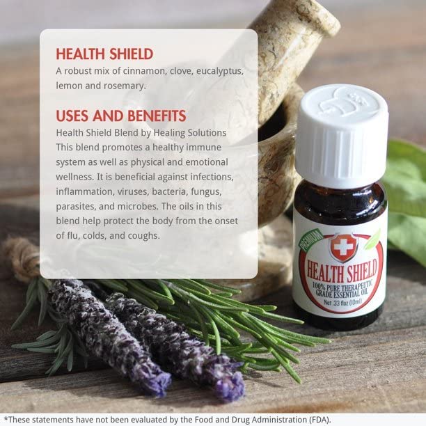 Health Shield Blend Essential Oil - 100% Pure Therapeutic Grade Health Shield Blend Oil - 10ml