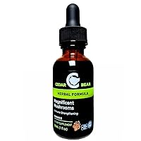 Cedar Bear Magnificent Mushrooms a Liquid Herbal Supplement That Builds The Immune System, Protects, Strengthens and Balances Overall Health 1 Fl Oz