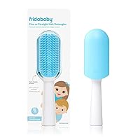 Frida Baby Fine or Straight Hair Detangling Hair Brush for Kids, Detangles Knots Without Tears or Breakage, Comb Teeth and Bristle Design