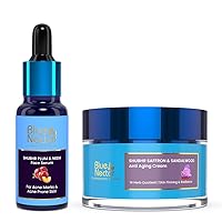 Blue Nectar Anti Aging Face Moisturizer & Plum Face Serum Bundle for Flawless Radiance | Ayurvedic Beauty Products