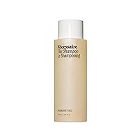 Nécessaire The Shampoo. Fragrance-Free. Hydrating Cleanse For Scalp + Hair. Hyaluronic Acid. Hypoallergenic. Dermatologist-Tested. Non-Comedogenic. No SLS / SLES. 250 ml / 8.4 fl oz