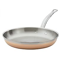 Hestan - CopperBond Collection - 100% Pure Copper Frying Pan, Induction Cooktop Compatible, 12.5-Inch