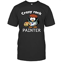 Crazy Rock Painter Penguin T Shirt Rock Painting Womens