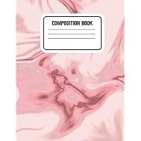 Composition Notebook: Liquid Pink Marble Background 8.5 X 11 College Ruled Journal