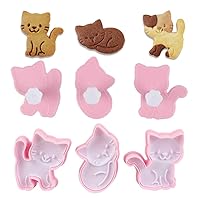 3Pcs/set Cute For Cat Cookie Molds Fondant Cutter Biscuit Cutter Cake Pastry Mold Decoration Kitchen DIY Baking Supplies Baking Molds Baking Molds Metal Silicone Baking Pans Cartoon Animal Model Molds