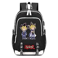 Yu Gi Oh Anime Laptop Backpack Rucksack Casual Dayback with USB Charging Port & Headphone Jack /2