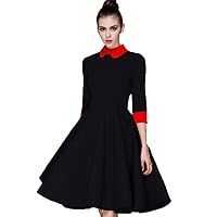 Colorblock Swing SEMI-Fitted Dress plus1x-10x(SZ16-52)