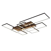 Rectangle Modern Led Ceiling Lights for Living Room Bedroom Study Room Ceiling Lamp Fixtures,Coldwhite,1590X1220X130Mm,White