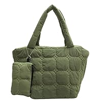 PETITCHOU Women's Tote Bag, Quilting, Handbag, Pouch, Lightweight, Large Capacity, Nylon