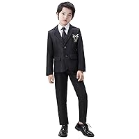 Boys' Herringbone Suit Three Pieces Two Buttons Notch Lapel for Daily Party Tuxedos