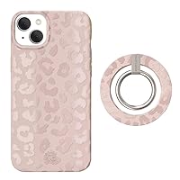 Velvet Caviar iPhone 15 Plus Case + MagSafe Grip Ring - Nude Leopard (Bundle)