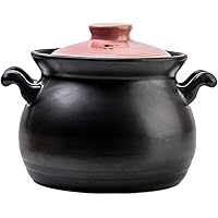 Ceramic Casserole Earthen Pot Clay Pot for Cooking Ceramic Cookware - Non Stick, Household Soup Stew Pot, 3.2 L/4.2 L Ceramic Casserole, Ideal for Classic Cooking