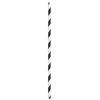 Black Striped Paper Straws, (10 Count) - Eye-Catching & Eco-Friendly Party Straws to Elevate a Event