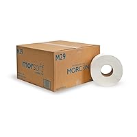 Morsoft by Morcon Bath Jumbo Tissue, Septic Safe, 2-Ply, 3.1in x 625ft, 12 Count