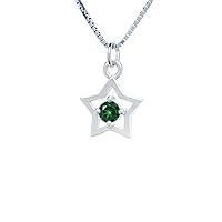Sterling Silver Pendant Charm Star