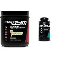 Post JYM Active Matrix Post-Workout with BCAAs, Creatine HCL & Omega JYM Fish Oil with 1500mg DHA & EPA, 120 Softgels