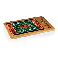 PICNIC TIME NCAA Unisex-Adult NCAA Icon Glass Top Cutting Board & Knife Set