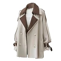 Female Double Layered Collar Trench Coat Autumn Women' Color Design And Jacket With