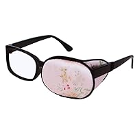 Adult Silk Glasses Eye Mask Amblyopia Strabismus Lazy Eye Patches (Pink)